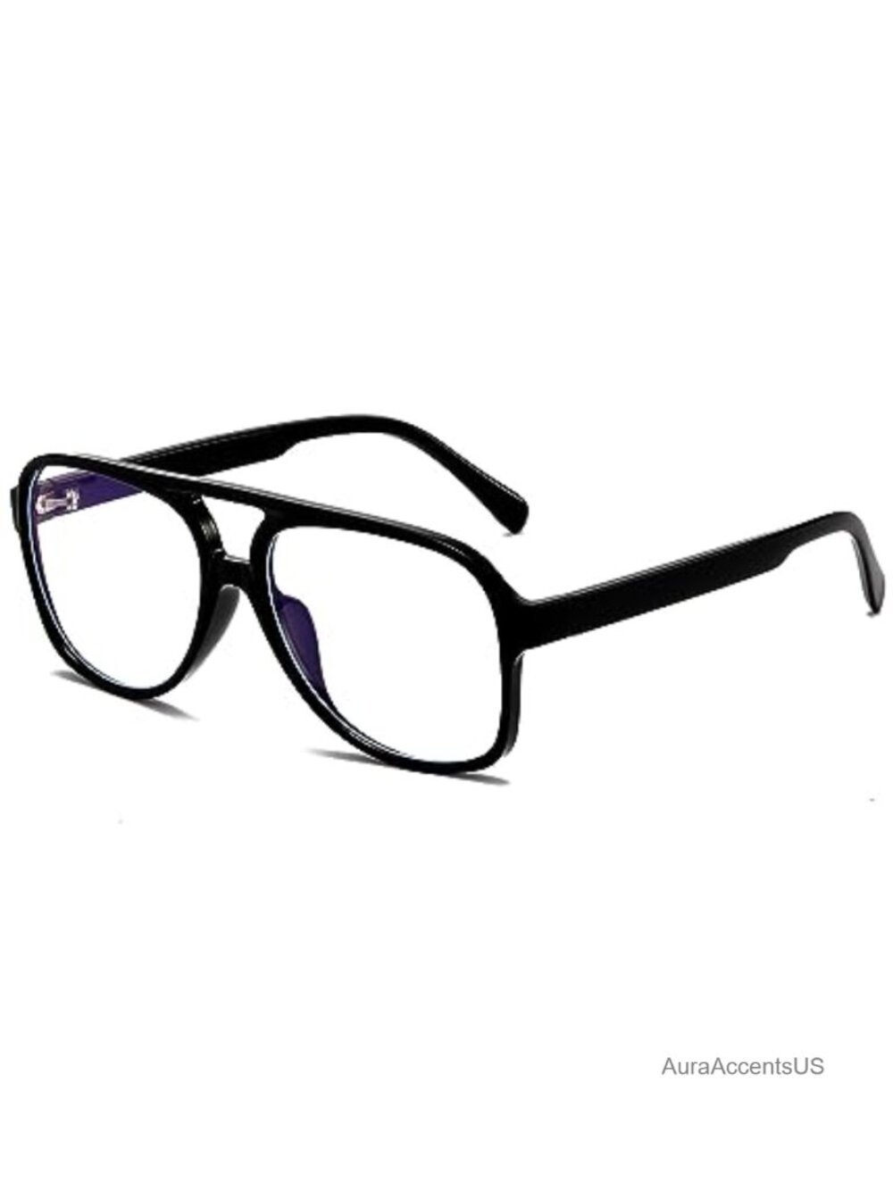Retro Aviator Blue Light Blocking Glasses Oversized 70s Pilot Eyeglasses Anti